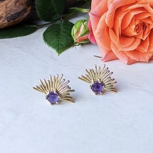 🦋LAST🦋 NWT Baizaar Amethyst Starburst Studs